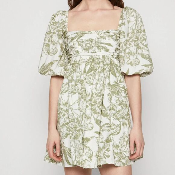 Abercrombie & Fitch Dresses & Skirts - Abercrombie & Fitch Emerson Poplin Puff Sleeve Mini Dress